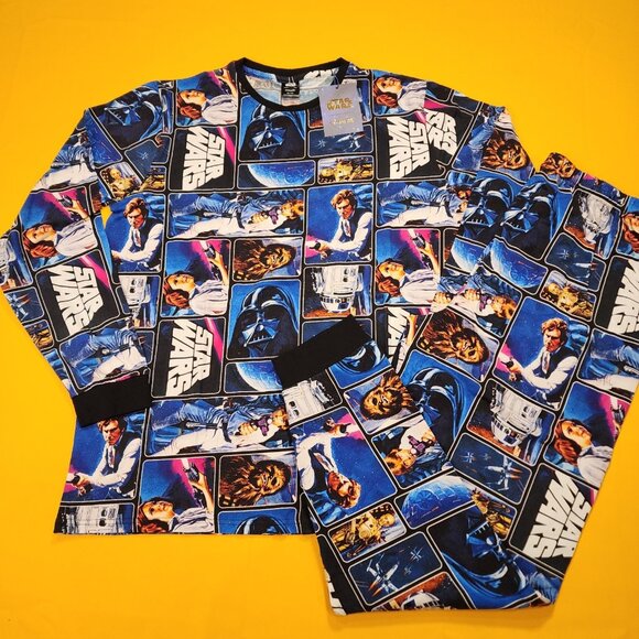 Cakeworthy Star Wars PJ's Set Blue Pajamas Size XL NEW - Picture 1 of 12